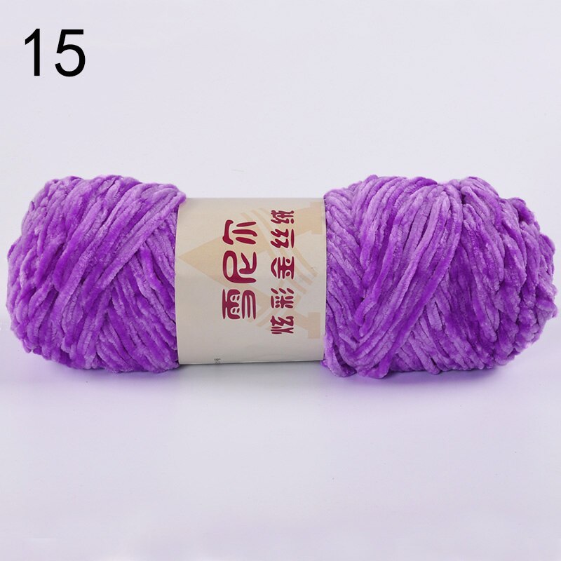 100g Chenille Yarn for Hand Knitting Toys Crochet Plush Threads Woolen Yarn Sewing Ball of Wool Knit DIY: 15