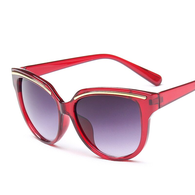 Diguyao marque de luxe solbriller oculos de sol feminino damemærke vintage cat eye black clout briller briller: Rød
