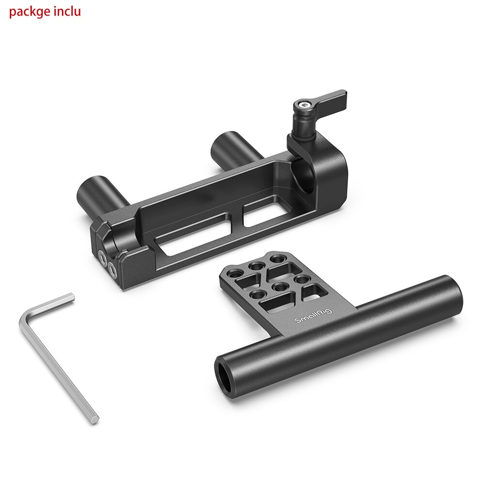 Cerniera batteria SmallRig doppia asta da 15mm con fori filettati 1/4-20 angolo leggero e portatile-regolabile-2802