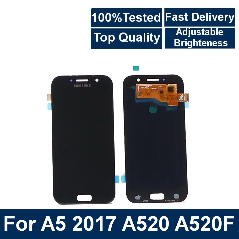 Voor Samsung Galaxy A5 A520F SM-A520F A520 Lcd Touch Screen Digitizer Vergadering Met Verstelbare Brightenes Met Frame