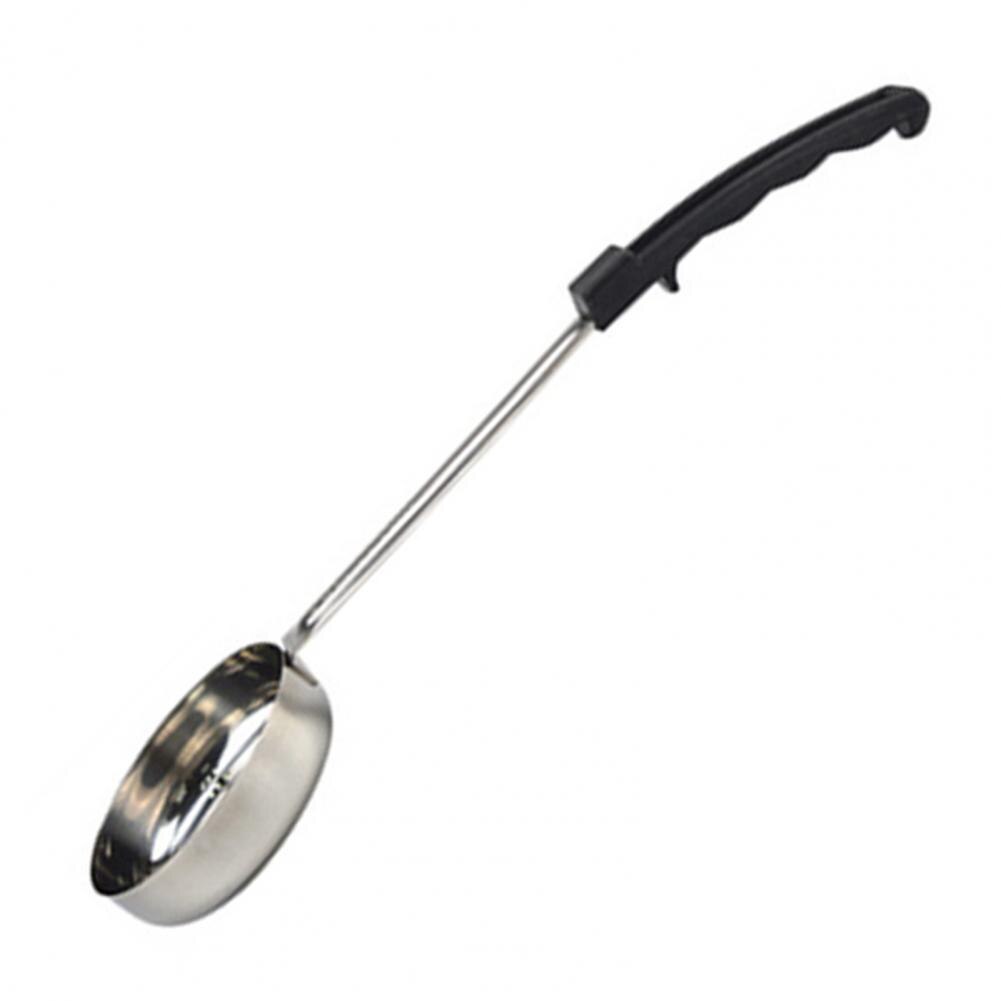 Durable Excellent Soup Ladle Pizza Sauce Portion Spoon Stainless Steel Pizza Sauce Ladle Eco-friendly for Home: Black