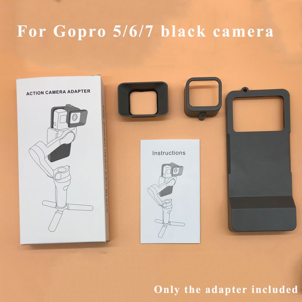 Adaptateur OM4 pour DJI Osmo Mobile 4 3, convertisseur de caméra à cardan portable pour Gopro 5 6 7, connecteur d&#39;action, support: Black