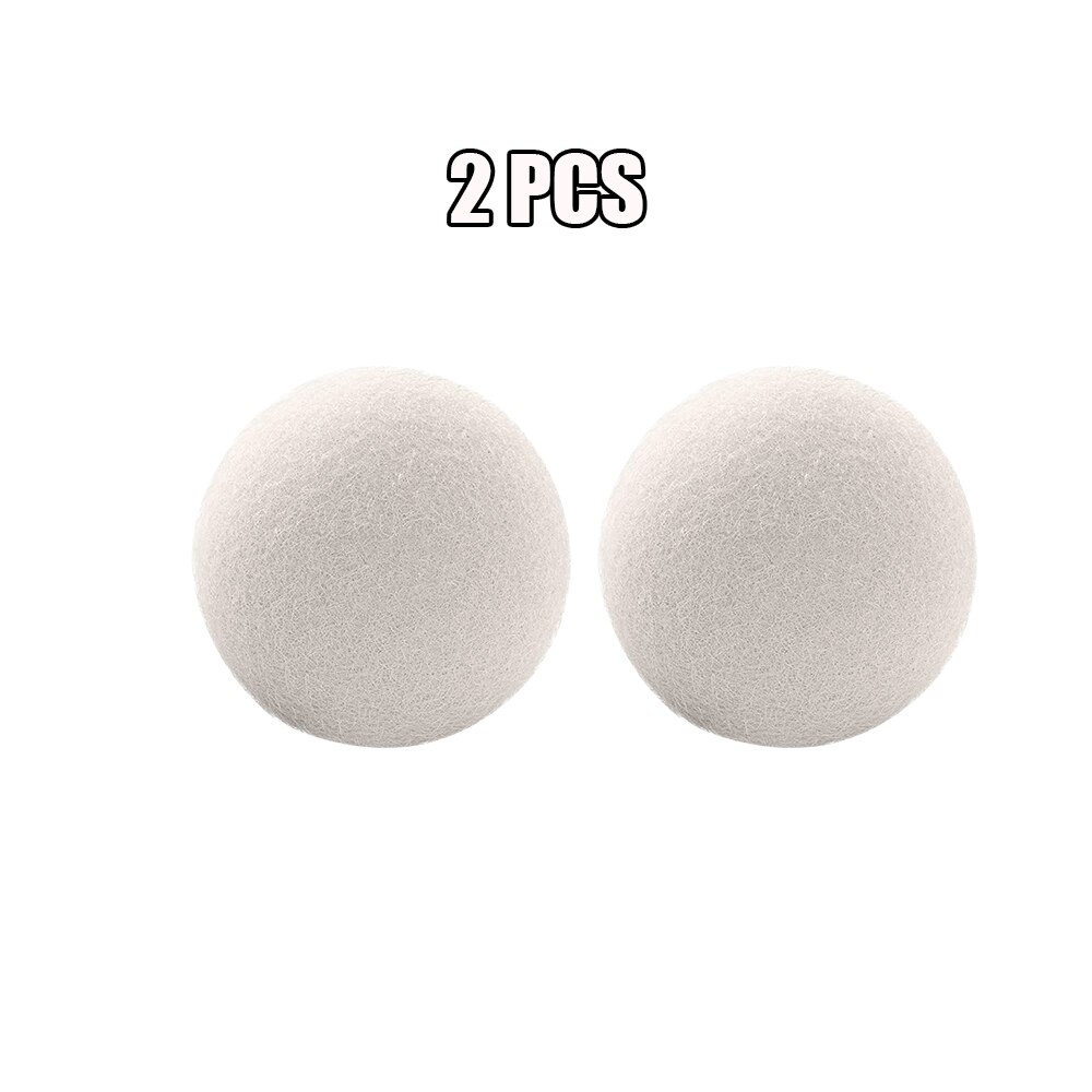 Bolas de secador de lana reutilizables, suavizador de ropa, Bola Especial para el hogar, antienredos, para secar la ropa, 5CM: 2 PCS 5 CM