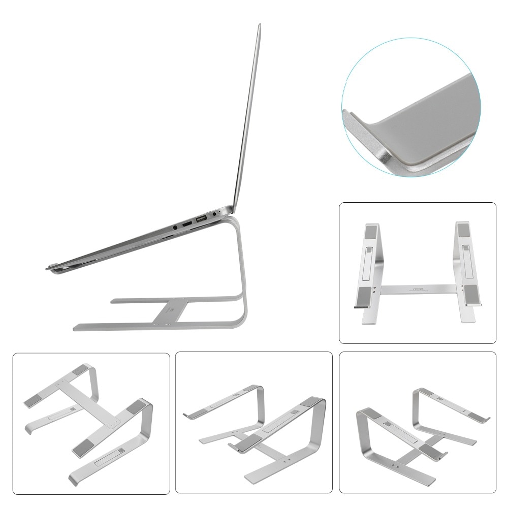 SeenDa-Soporte de aluminio para portátil, base ergonómica de refrigeración de metal para Mac book, elevador Air Pro para portátil de 10''-17''