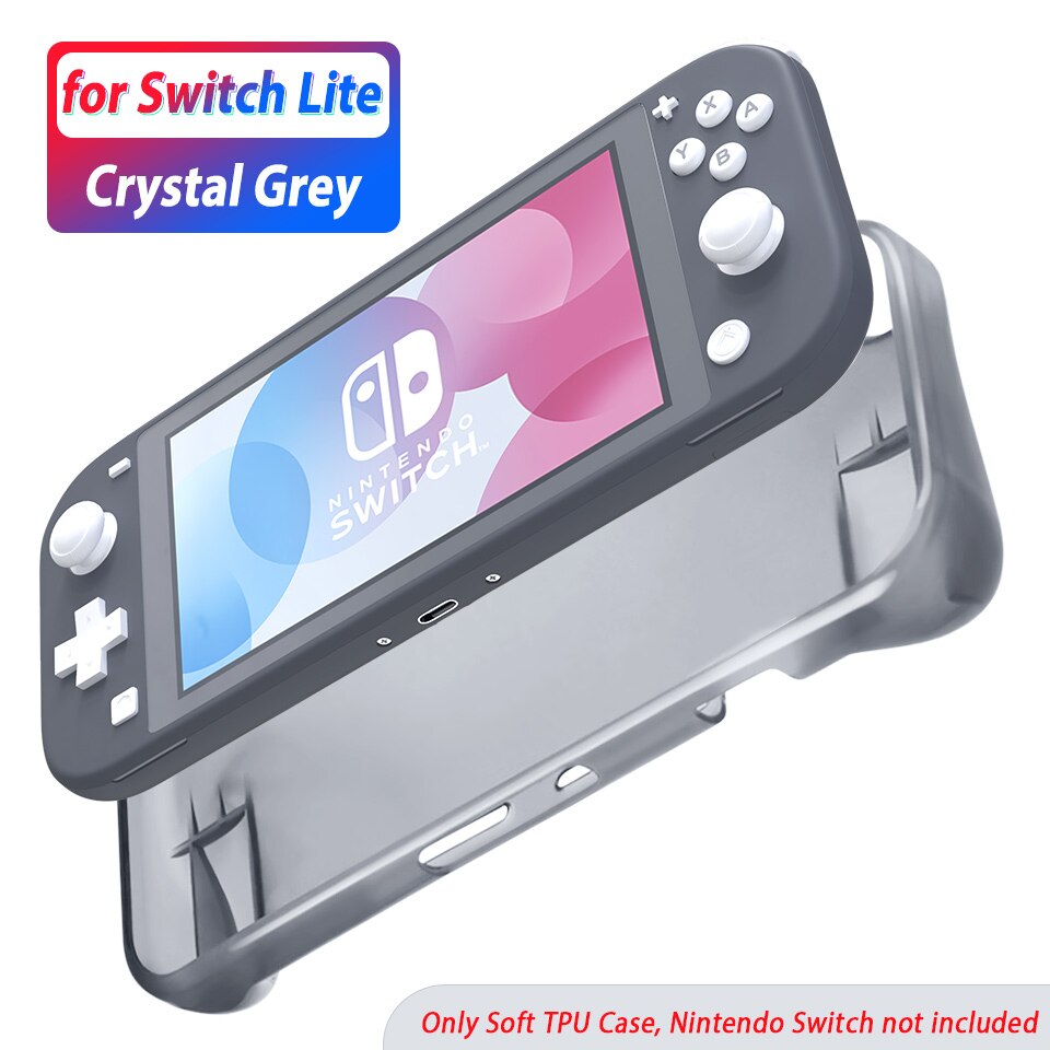 Soft Silicone Cover for NS Switch Lite Capa Protective Silicon Fundas TPU Coque Shells for Nintendo Switch Lite Case Clear Black: Black-Switch Lite