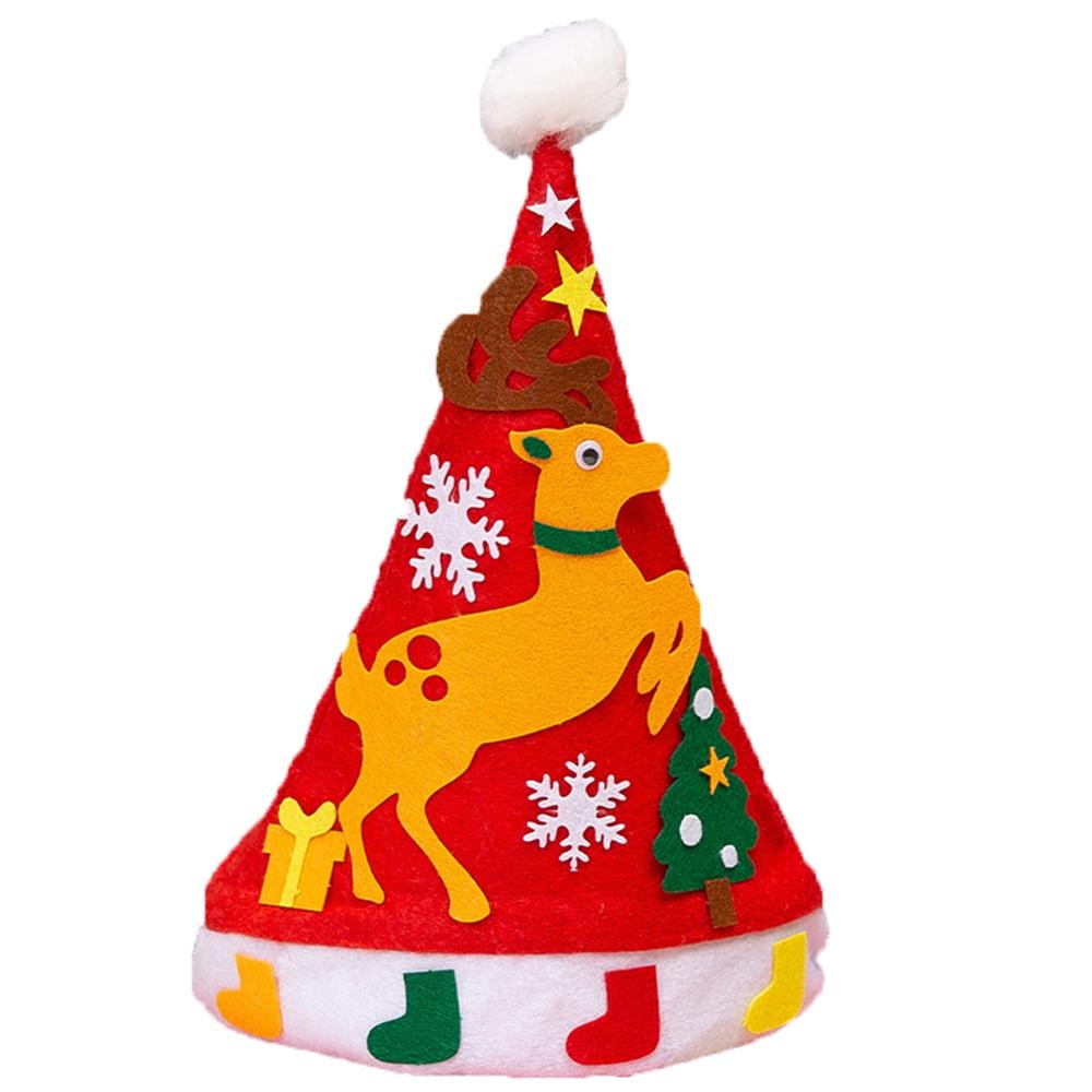 Christmas Hat DIY Kit Cute Christmas Hat Diy Handmade Interactive Production Family Christmas Activity Toys Various Patterns: A6