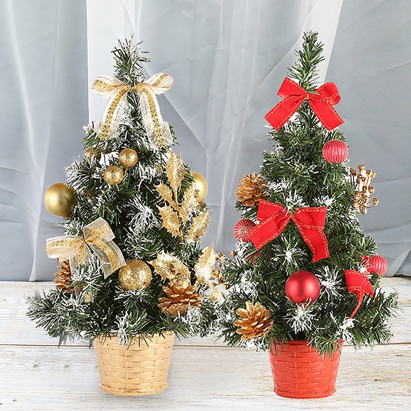 Mini Aritificial Weihnachten Baum Schreibtisch Weihnachten Baum Heimat Hotel Einkaufen Einkaufszentrum Weihnachten Party Dekoration Gold verrotten Blau Silber Farbe
