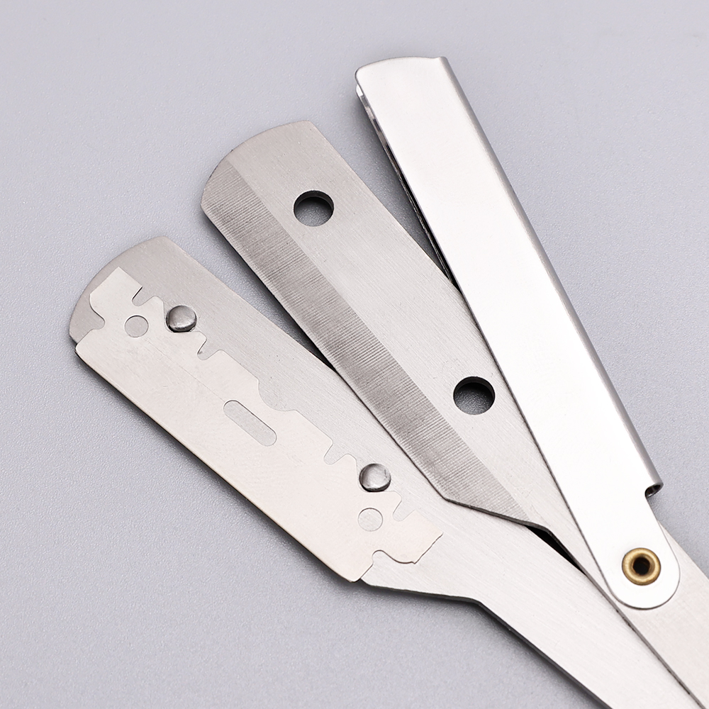 100 kpl partakoneen terää ruostumattomasta teräksestä valmistettuja turvaparranajon terää parranajoon, parranajon vaihtoon, miesten parranajokoneen parturityökalu