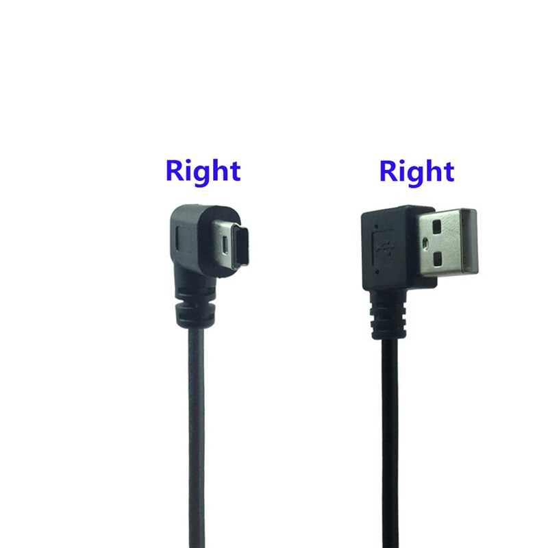 Mini Usb Kabel Mannelijke 90 Graden Links Schuin Naar Usb Male Haaks Kabel Sync Gegevens Opladen 0.2 M: 3