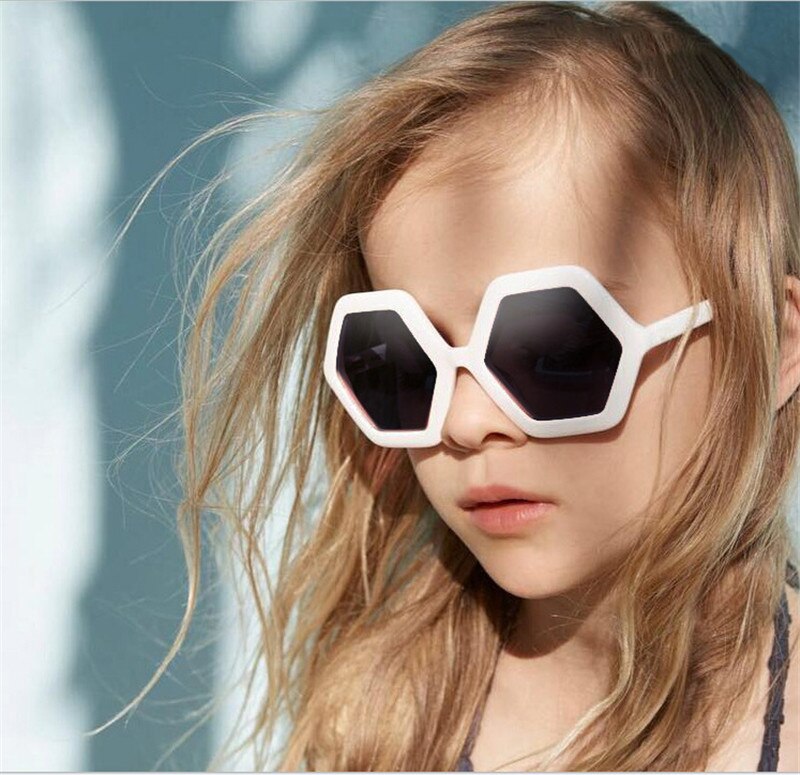 Gafas de sol Anti-UV para niños y niñas, lentes de sol con forma geométrica, Anti-UV, para exteriores, playa, Viajes: A