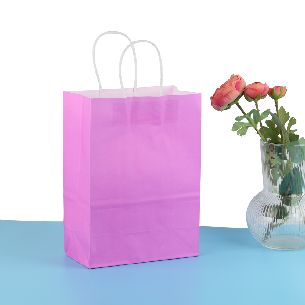 2/5/10 Stuks Kleurrijke Kraft Papieren Zakken Diy Multifunctionele Papieren Zak Met Handvatten Festival Kerst Cadeau Verpakking Zakje Boodschappentassen: Licht Groen / 10.3x18x1.7 cm