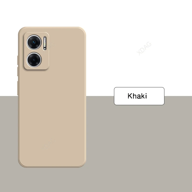 Capa de telefone de silicone líquido original para xiaomi redmi10 redmi 10 2022 10a 10x 5g cor pura sólida funda acessórios carcasa: plástico / Prateado