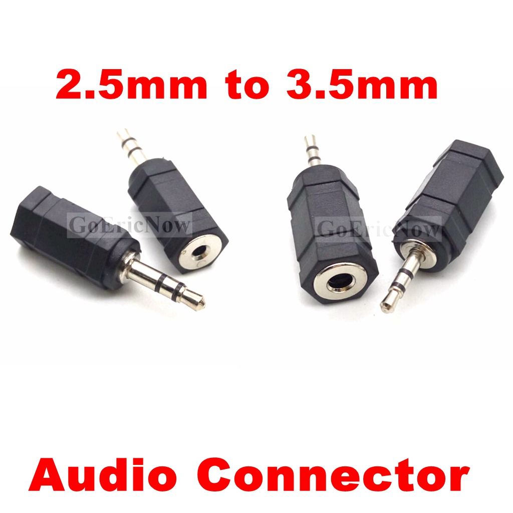 Aux-kabelkonverterare 3.5mm to 2.5mm / 2.5 mm to 3.5 mm- jacksadapter omvandlare stereoljud hörlursförstärkare mikrofonuttag
