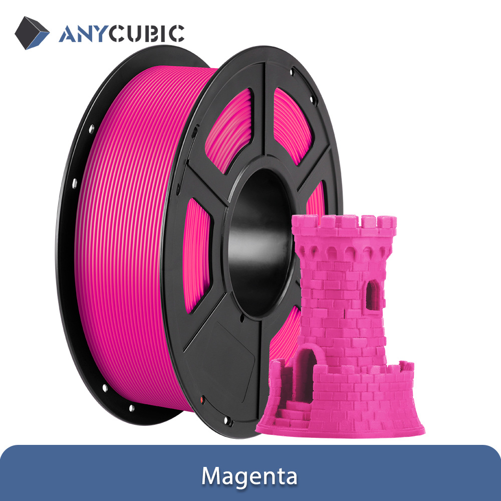 ANYCUBIC 3D Printer Multicolor Filament PLA 1.75mm 1kg/Roll Plastic Rubber Consumables Material For FDM 3D Printer Kobra 2 Pro: Red