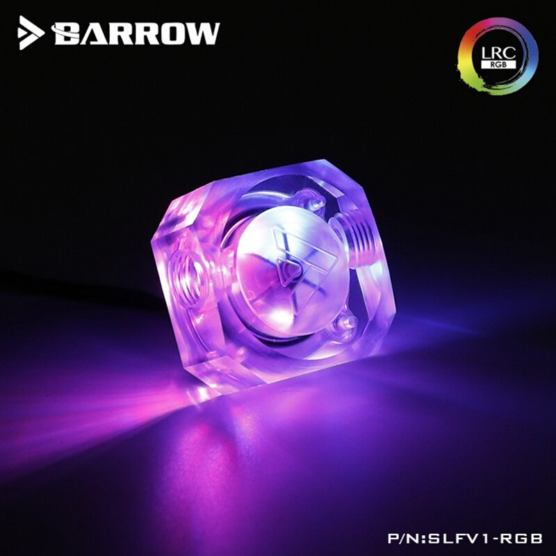 Barrow SLFV1-RGB Acryl Waterhoeveelheidmeter LRC2.0 (5 V 3pin) Verlichting Systeem Meerdere Blade Kleuren