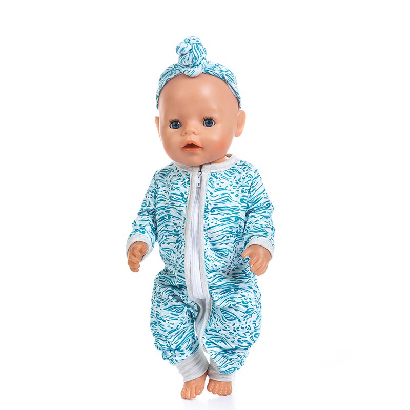 Born BabyFit 18 pulgadas 40cm-43cm ropa para muñeca fresa, piña, fruta y pelo cinta traje accesorios para bebé: Q-100