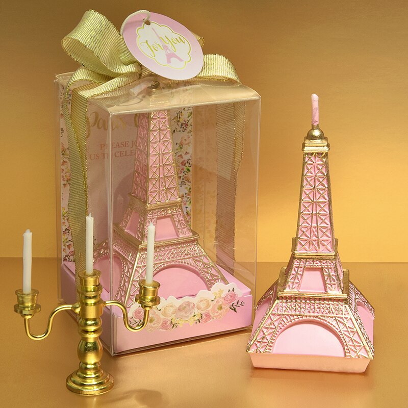 Eiffel Tower Candles In Box Wedding Bridal Shower Party Favor Guest Novelty