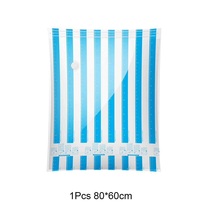 Vakuum Lagerung Taschen für Kleidung Decken Kissen Raum Sparer Größe extra Starke Vakuum Verpackung 60x40cm 70x50cm 80x60cm 100x80cm: 1Stck 80X60CM