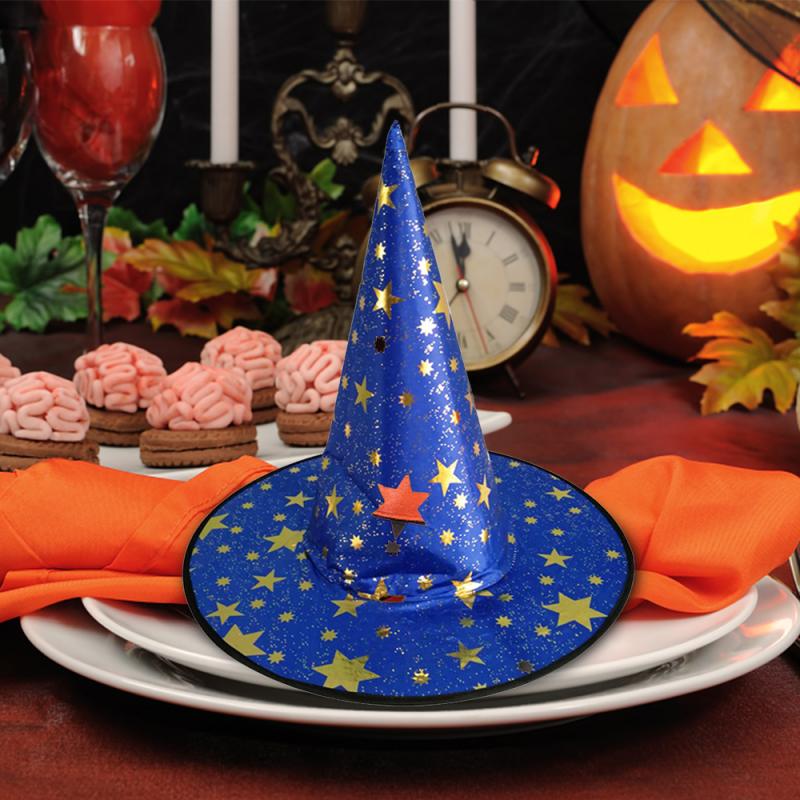 Halloween Witch Hats Masquerade Wizard Top Hat Party Cap Cosplay Costume Halloween Fancy Dress Decor for Adults Children