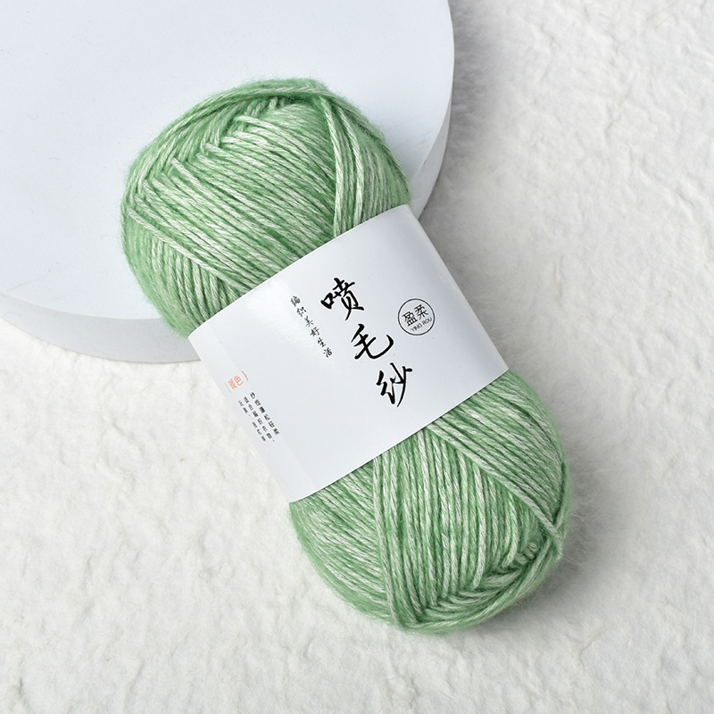 50g/rollo de hilo de algodón rociado de 130M, bola de leche, hilo grueso, hilos de hilo de algodón de leche, hilos tejidos a mano, bufandas DIY para bebés, línea de calcetines