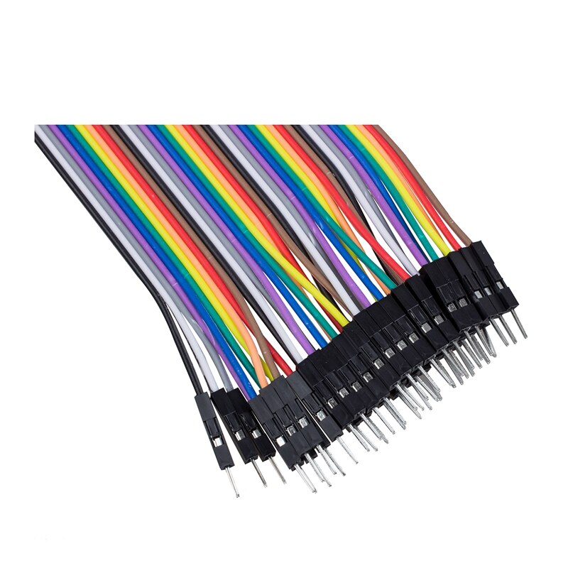 40 pcs 1 Pin Male to Female Jumper Cable 20 cm Long