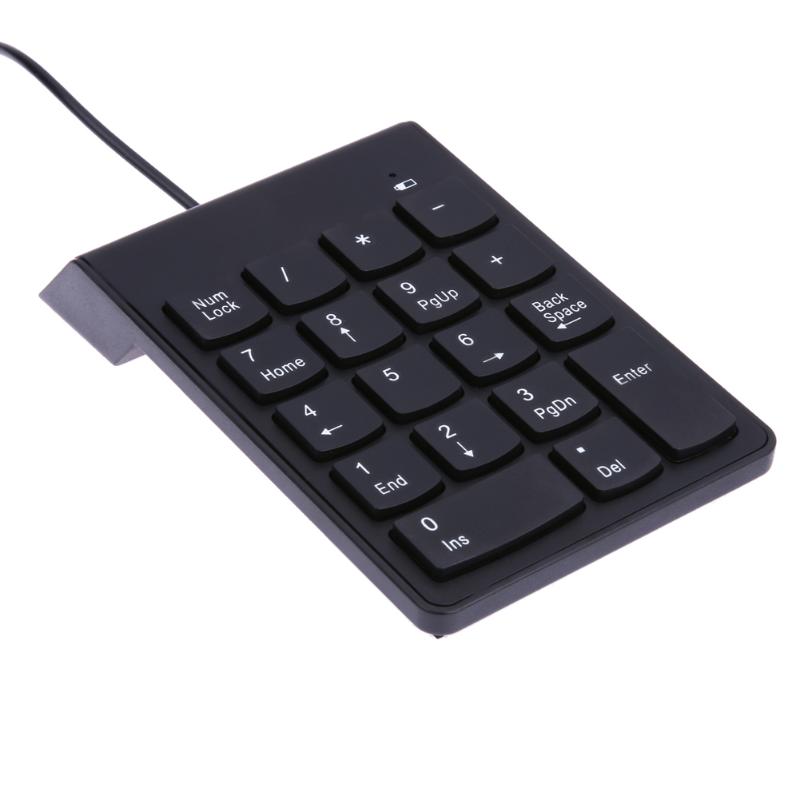 Wired USB Numeric Keypad Slim Mini Number Pad Digital Keyboard 18 Keys for iMac/Mac Pro/MacBook/MacBook Air/Pro Laptop PC