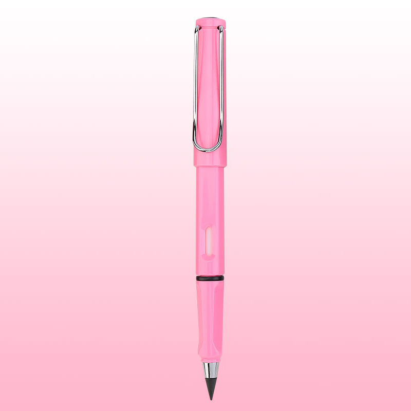 Lápiz eterno de escritura ilimitada, respetuoso con el medio ambiente, sin tinta, suministros escolares, herramienta de pintura de bocetos, novedosos para niños: pink