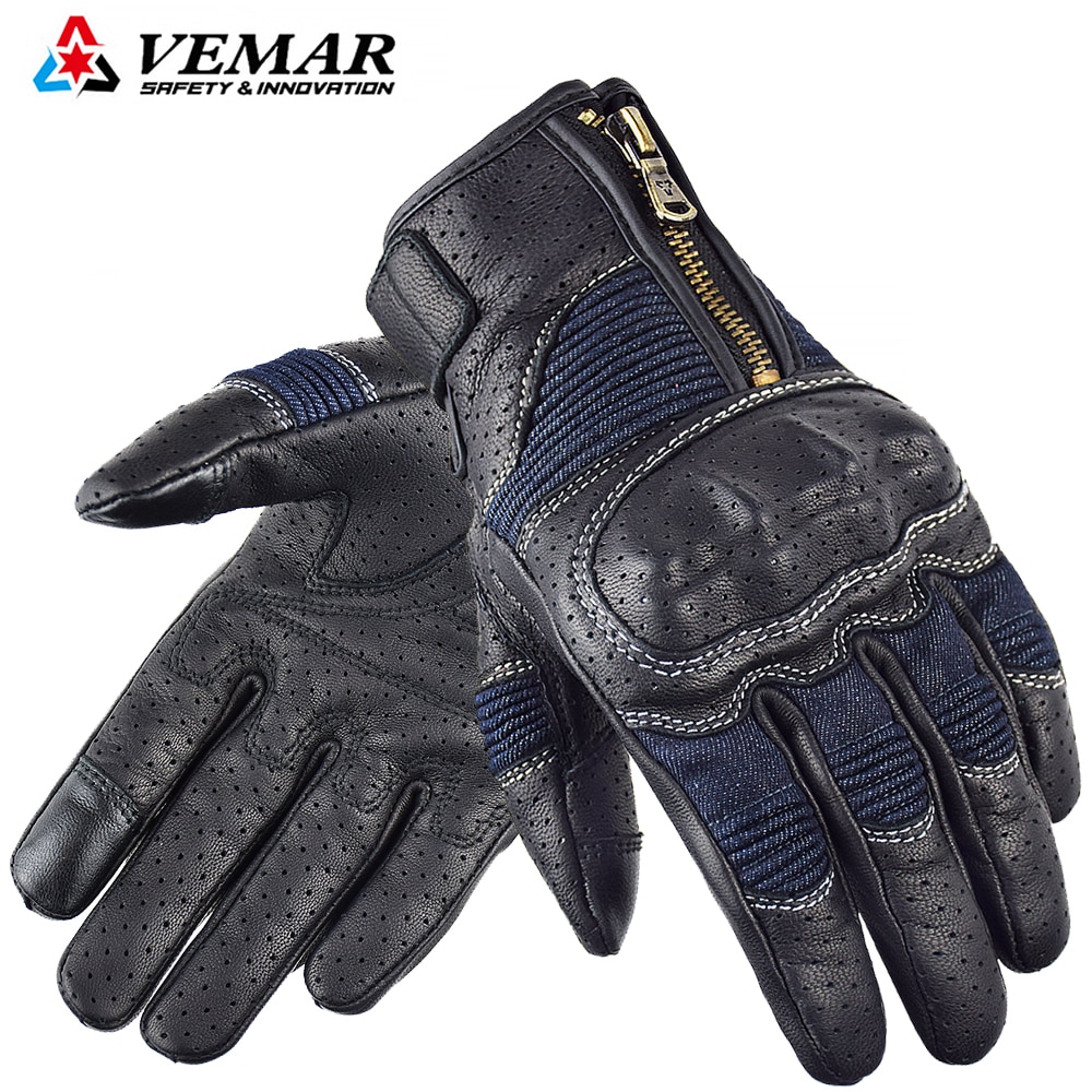 Luvas retrô de couro para motocicleta, xxl, motocicleta, vintage, jeans, moto, equitação
