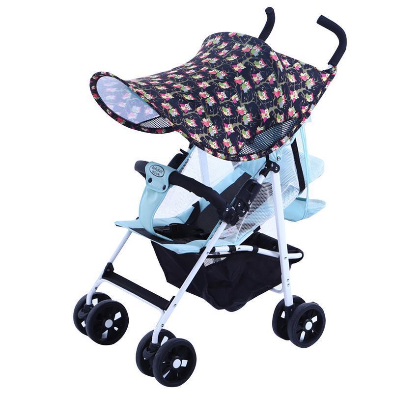 Barnvagn solskydd blockerar 99%  uv andas universal barnvagn skydd skydd huvor baldakin solskydd blockering: Brun