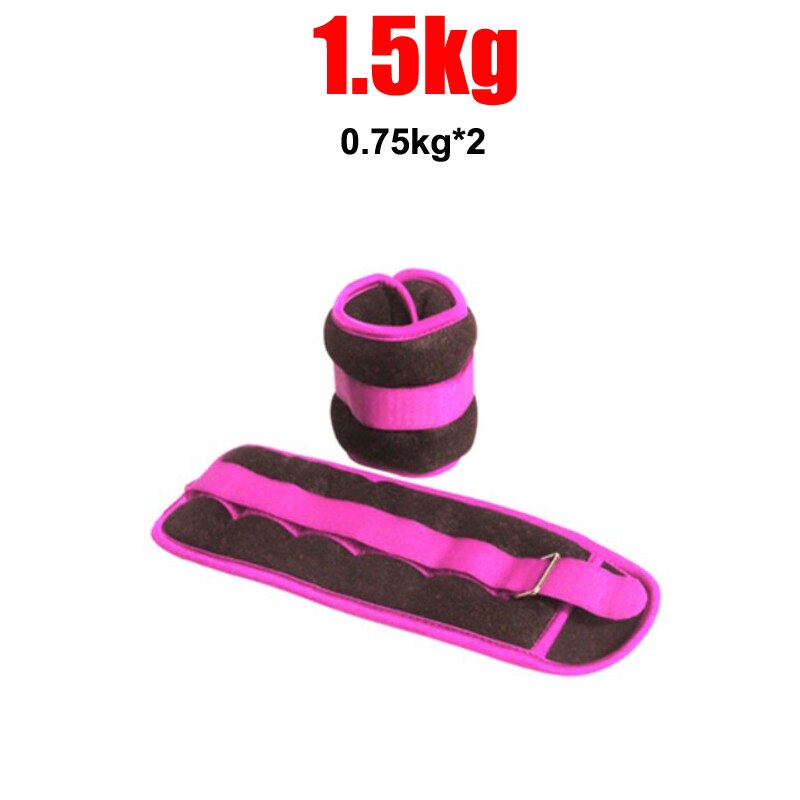 2 PCS Adjustable Leg Ankle Wrist Sand Bag Weights Training Sandbag Wraps Strength Fitness Equipment: Ivory