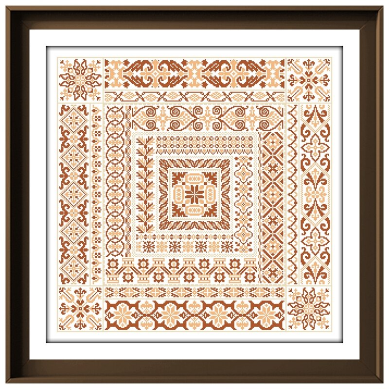 Sampler cove counted cross stitch kits simple embroidery needlework sets 18ct 14ct 11ct white cloth cotton thread DIY handmade
