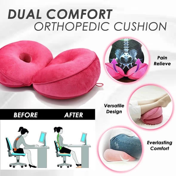 Dobbelt komfort ortopædisk pude bækken pudeløft hofter op sædehynde multifunktion til trykaflastning
