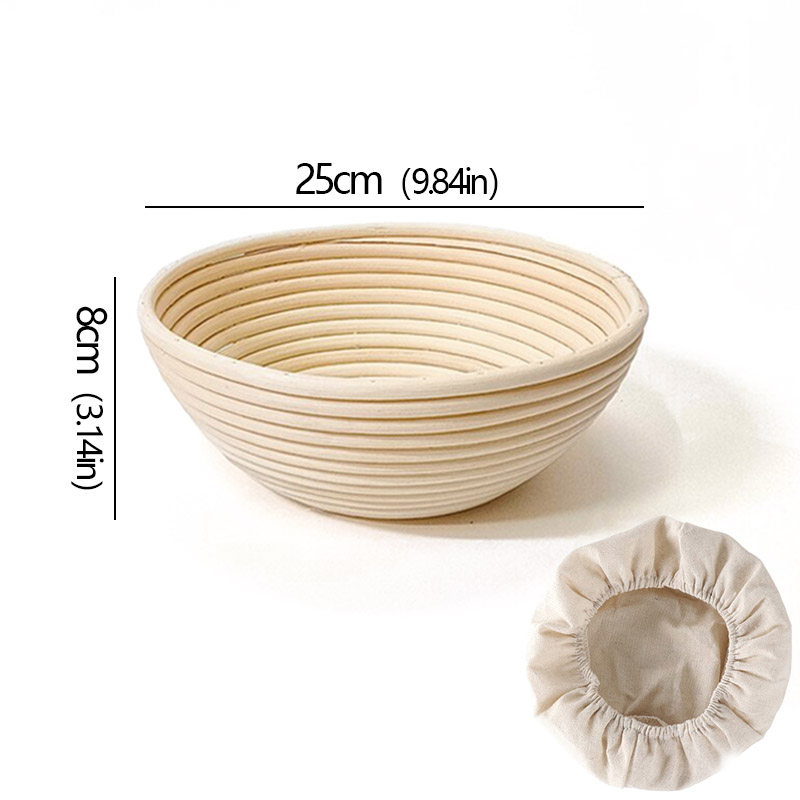 Cesta de fermentación de pan de fermentación europea, resistente al ratán Natural, suministros para hornear de masa fermentada DIY, cesta de mimbre para el hogar: violet