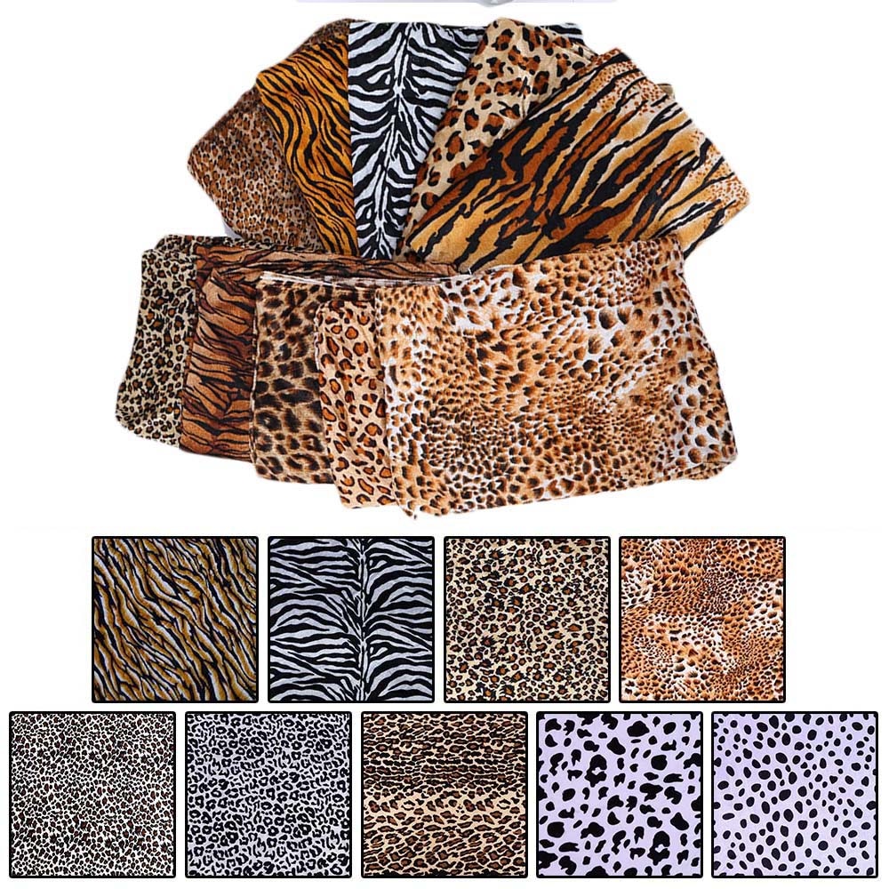 Animale di Stampa del Panno del Tessuto 100x150cm leopardo Tigre Mucca zebra Divano Costumi Poliestere Stoffa FAI DA TE Fatti A Mano Artigianato Decorazione