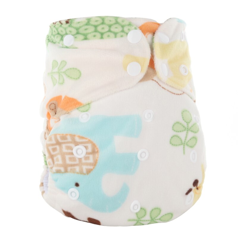 PORORO brand super soft baby cloth diaper nappy, minky PUL printed all in one size AIO baby nappies with bamboo insert
