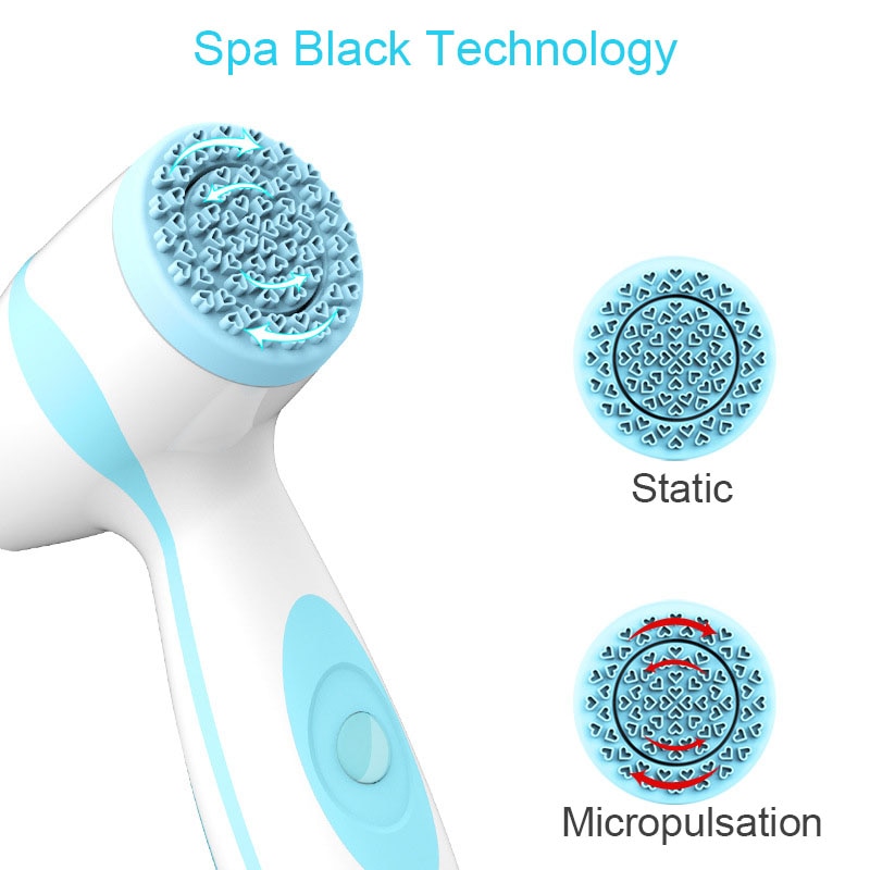 Electric Facial Cleansing Brush Ultrasonic Face Deep Cleanser Skin Pore Cleaner Face Massage Scrubber Lifting Visage