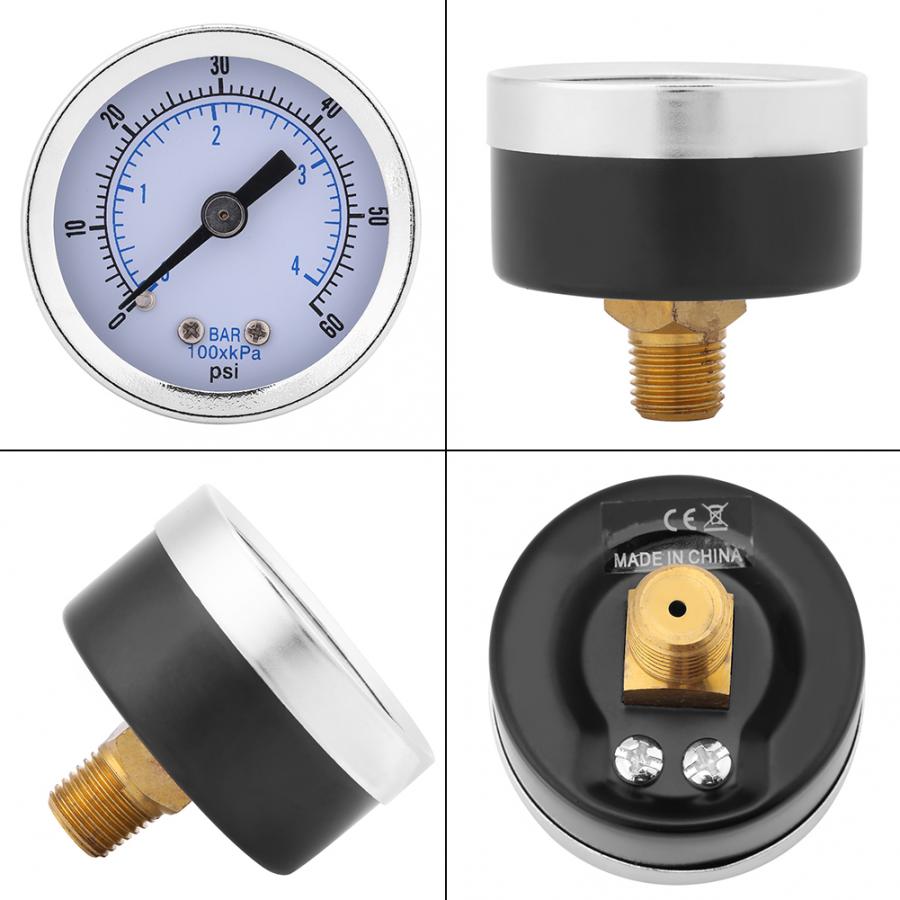 Digital Manometer Vakuum Manometer, 0-60psi 0-4Bar 1/8 "BSPT Zifferblatt Vakuum Messgerät, mit doppel skala, für wasser, öl,