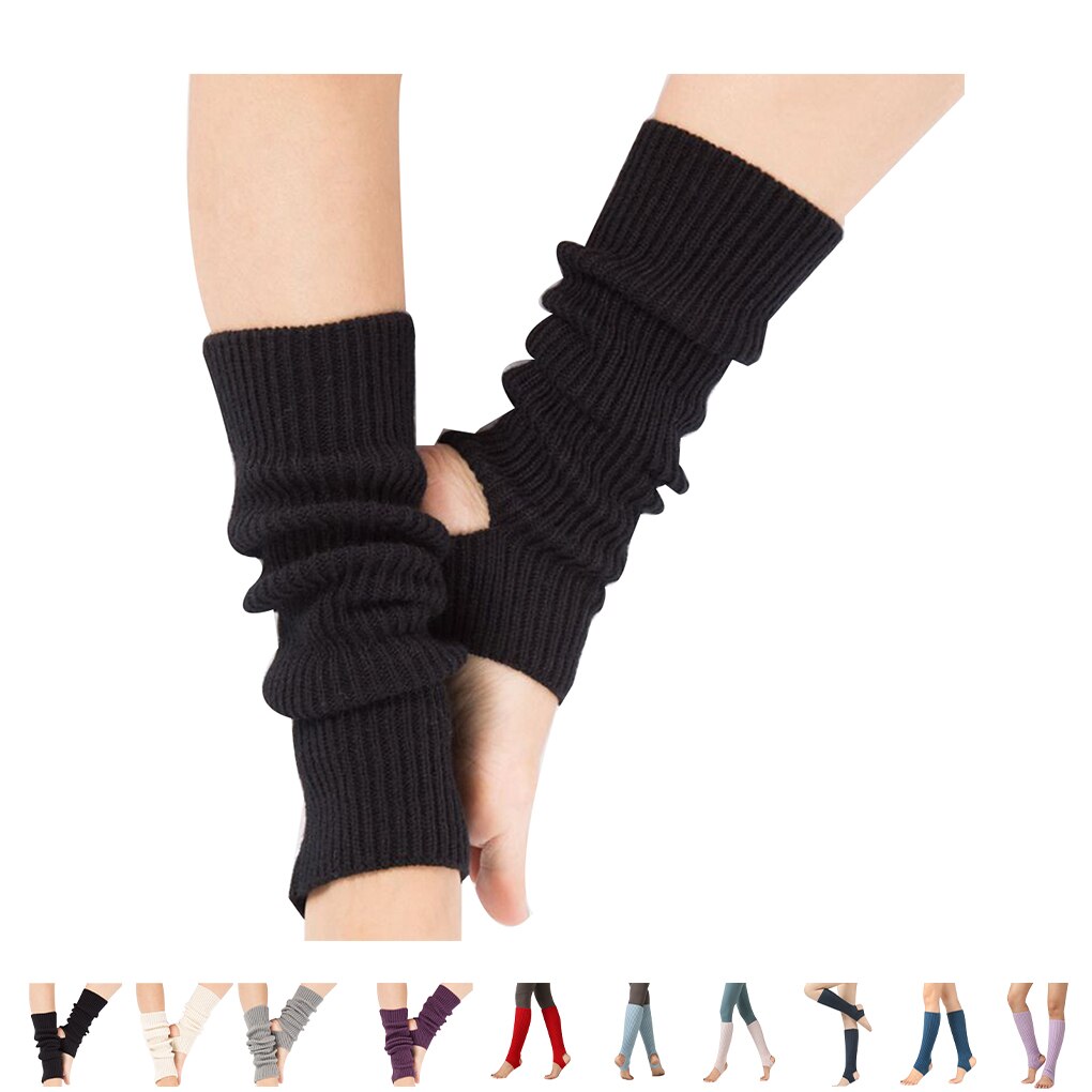 Calcetines largos sin pies para mujer, calentadores de piernas, Ballet, baile, otoño e invierno, 1 par