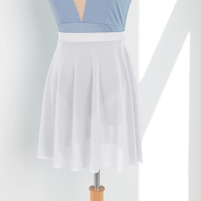Falda de ballet de malla suave para mujer, faldas de baile negras, ropa de bailarina con cintura elástica, extraíble: L / Blanco