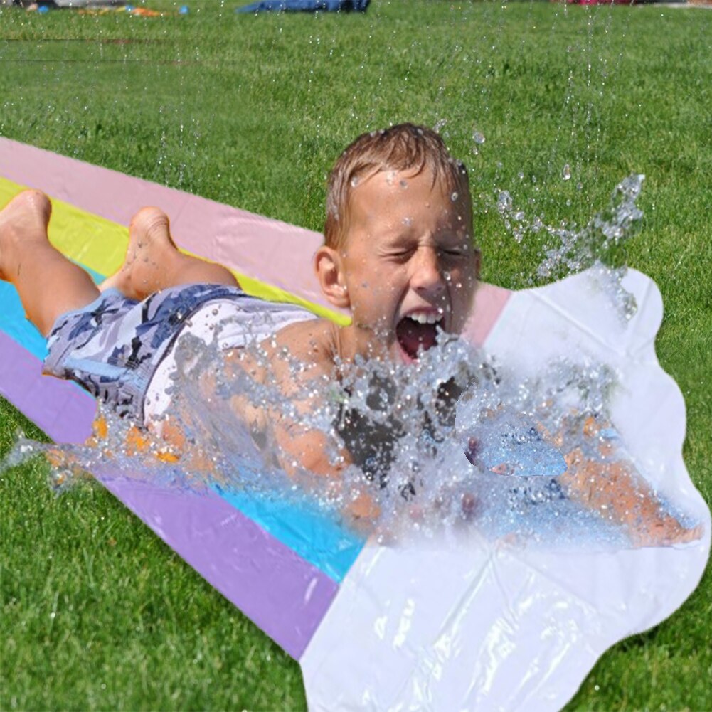 Zomer Kinderen Outdoor Speelgoed Regenboog Water Slide Pvc Surfplank Gazon Waternevel Enkele Dia Waternevel Speelgoed