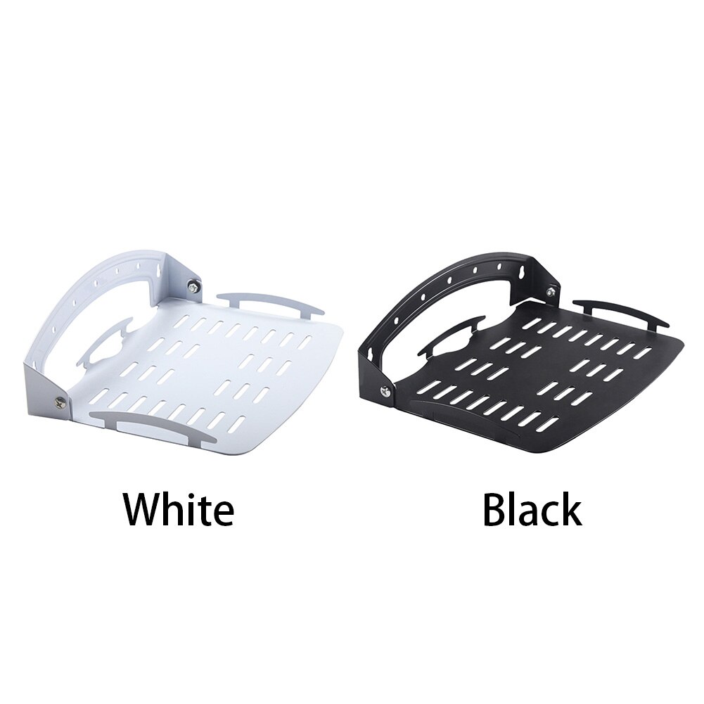 TV Set Top Box Hanger Bracket Floating Glass Shelf Wall Mount Bracket Under TV Box DVR DVD Holder Black/White