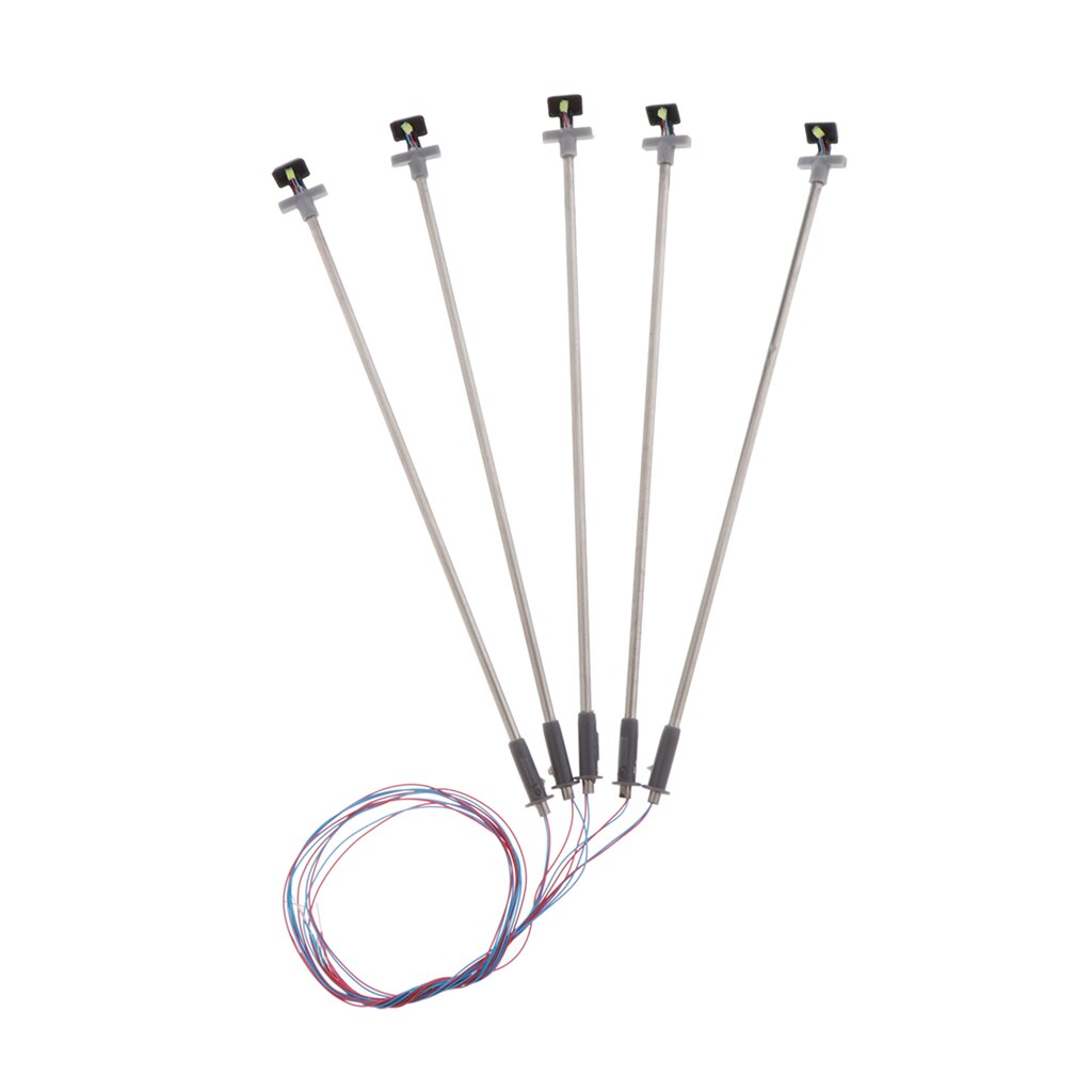 5pcs Mini Model Railway Train Lamp Post LED Street Lights HO Scale 1:87 Garden Landscape Lights: A