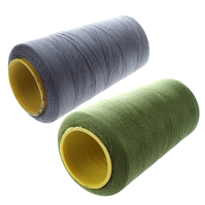 2 Pcs Durable 3000 Yards Overlocking Sewing Machine Industrial Polyester Thread Metre Cones Color Polyester Sewing Thread, Gray