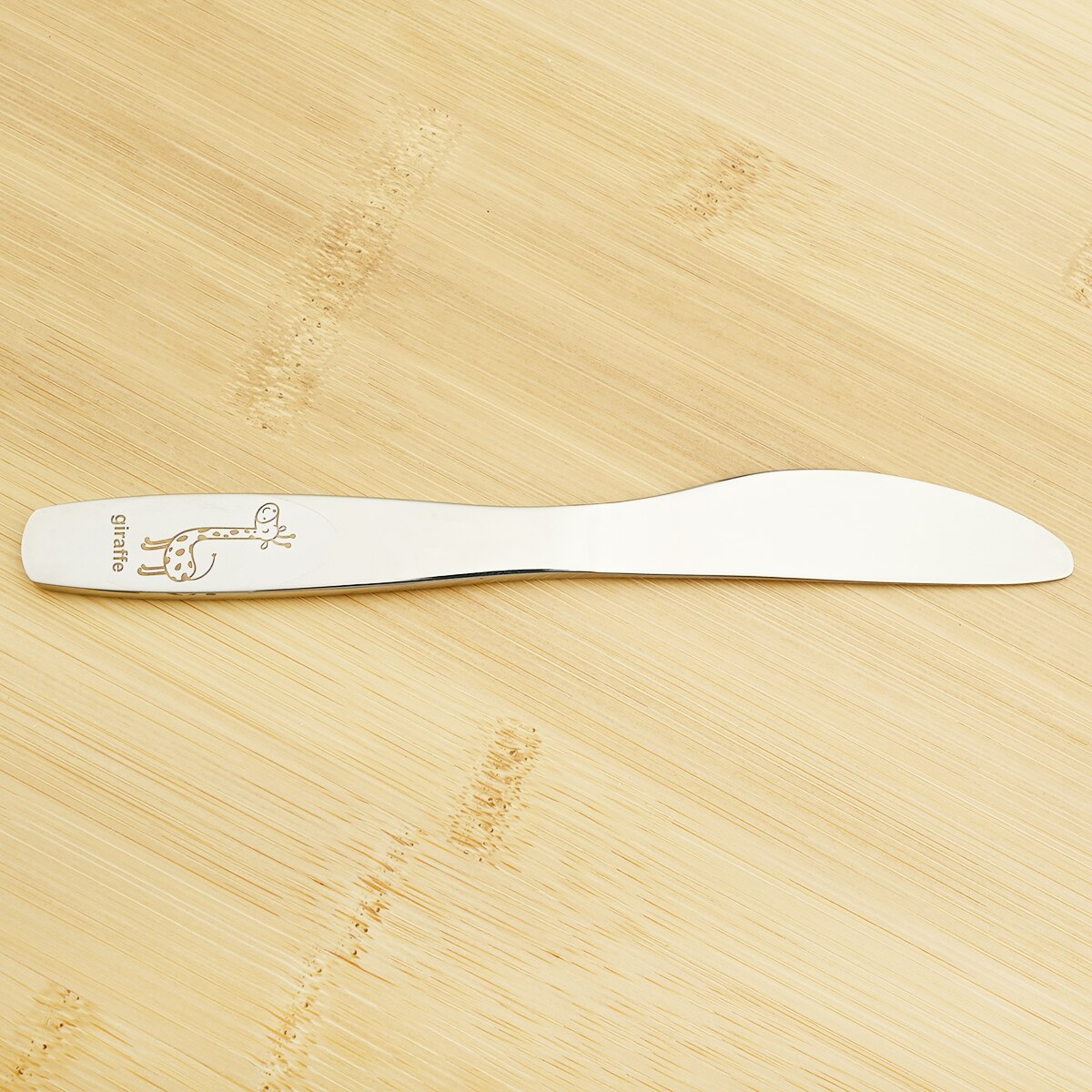 304 Roestvrij Staal Kinderen Bestek Set Cartoon Patroon Carving Kinderen Servies Western-Stijl Mes Lepel Vork Set Baby Bestek: 1Pcs Dinner Knife