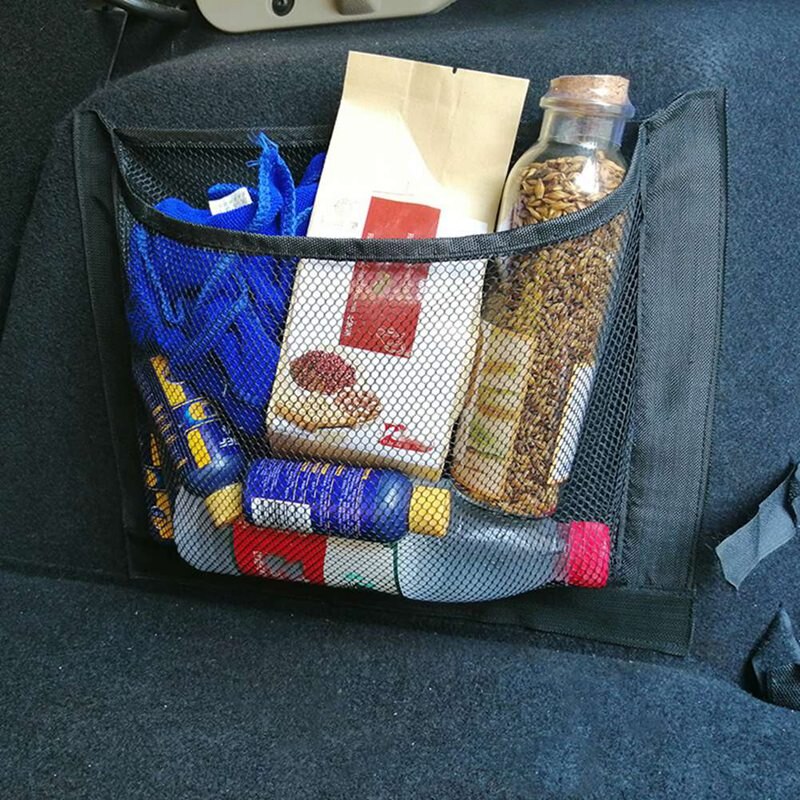 Maille coffre voiture organisateur Net marchandises stockage universel siège arrière arrière rangement rangement Auto accessoires voyage poche sac réseau