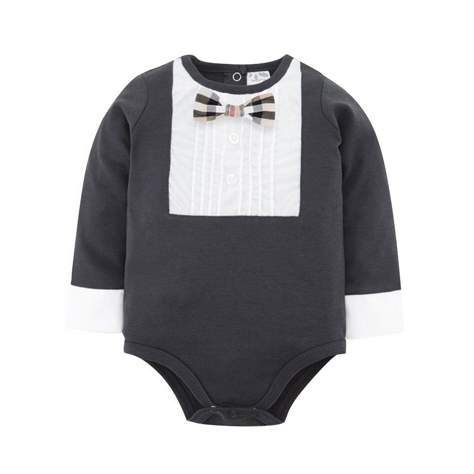 Kavkas Baby Bodysuits Spring Autumn Season Newborn Baby Clothing Gentleman Tie Baby Boy One Piece Jumpsuits Roupa De Clothes: HY2029 / 18M