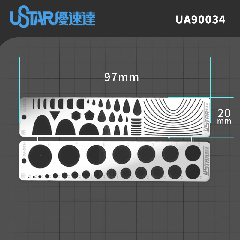 Hobby Craft Tool Stainless Steel Drill Hole Maker Modeler Scribe Line Carving Auxiliary Ruler For Gundam Model Building