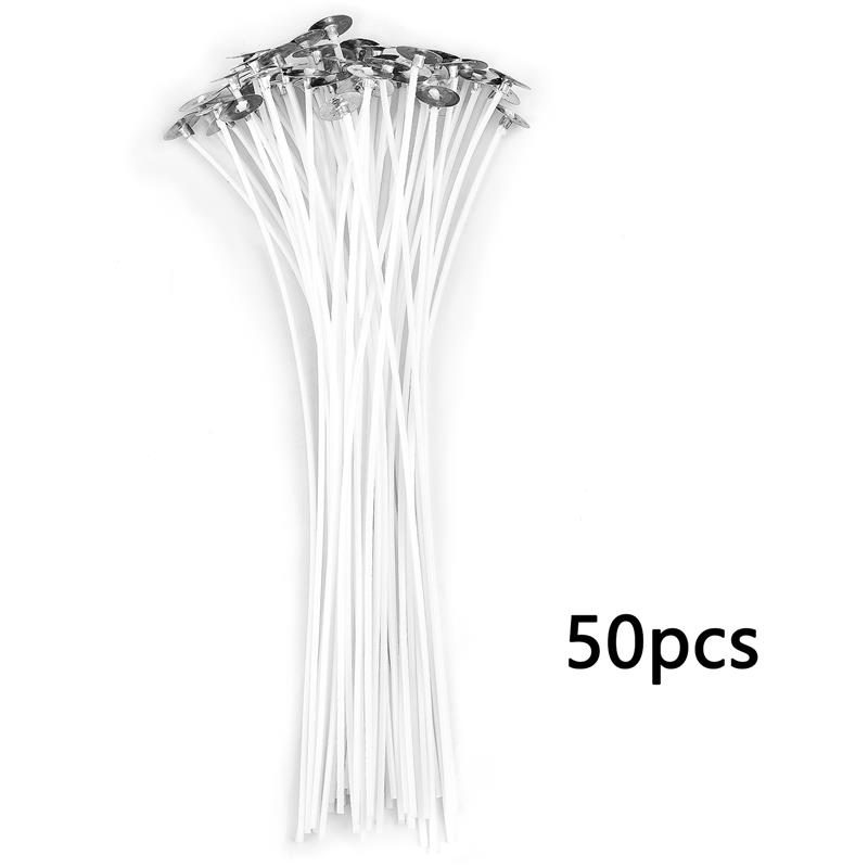 50Stck/100Stck Kerze Dochte Rauchfreien Wachs Reiner Baumwolle Kern Für DIY Kerze Machen Vorgewachste Dochte Party Liefert 2,5-20cm: Armee Grün