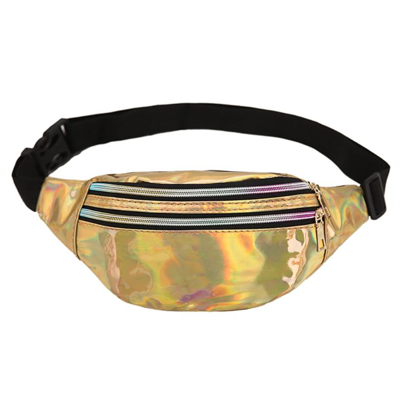 Frauen fanny Pack Holographische Gürtel Taille Tasche Dame Mädchen Hologramm Reise Schulter Brust Tasche Party Hüfte miserabel Tasche Telefon beutel