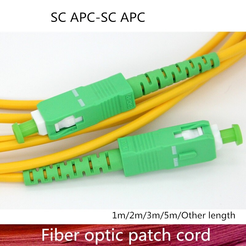 SC/APC-SC/APC Fiber Optic Patch Cord Cable SC-SC 1/3/5/10/20/30M Jumper Single Mode Simplex 2.0mm Optical Fibra